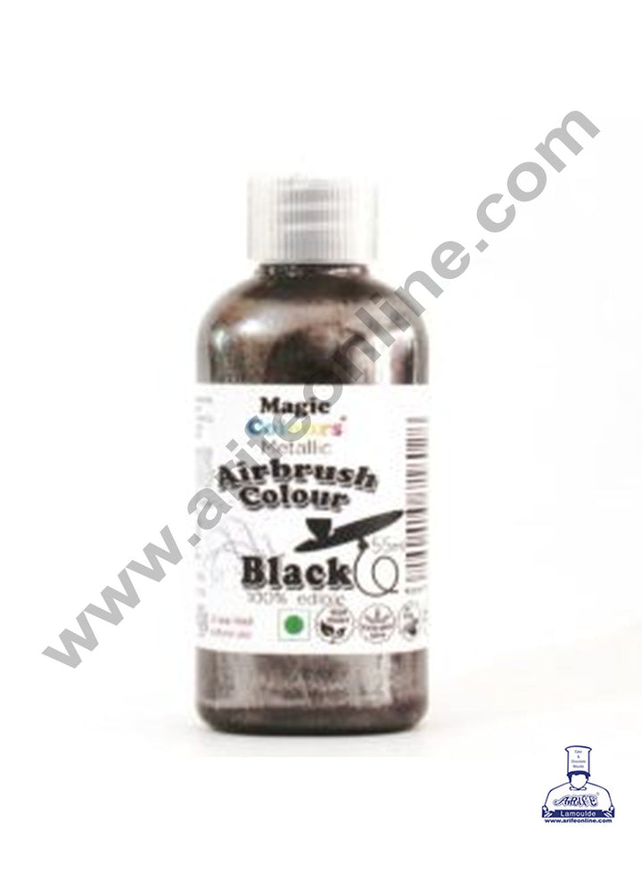 Magic Colours Edible Metallic Airbrush Colour - Black ( 55ml )