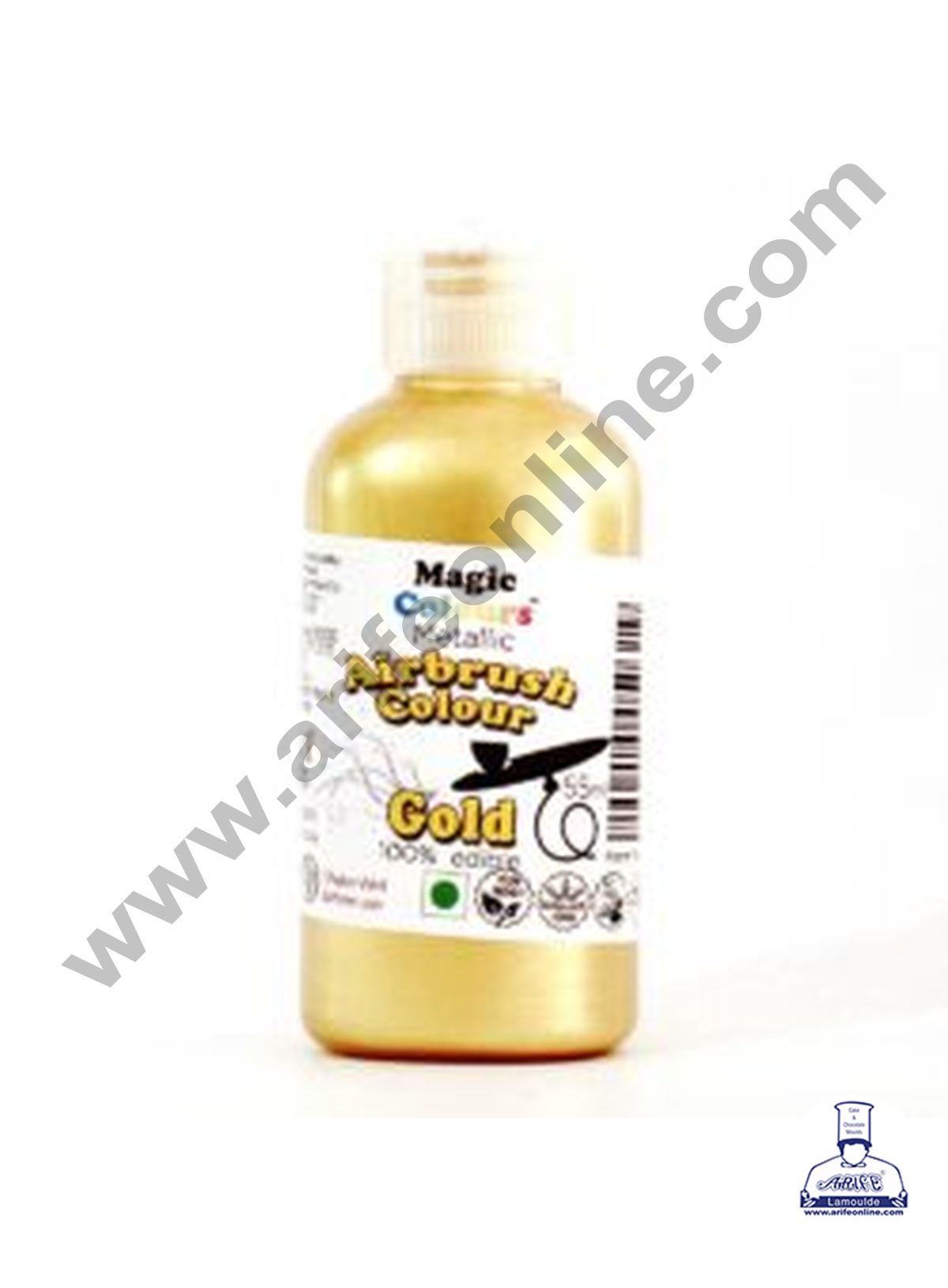 Magic Colours Edible Metallic Airbrush Colour - Gold ( 55ml ) – Arife ...