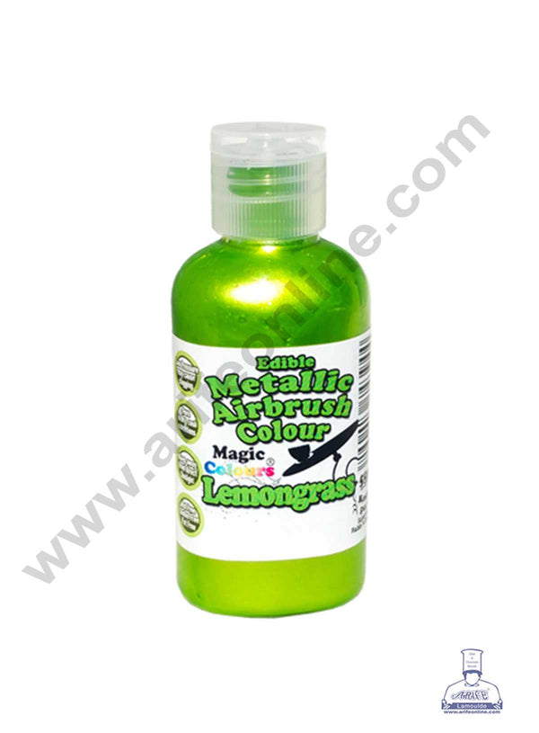 Magic Colours Edible Metallic Airbrush Colour - Lemon Grass ( 55ml )