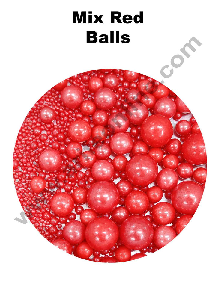 Cake Decor Sugar Candy - Mix Red Balls Candy