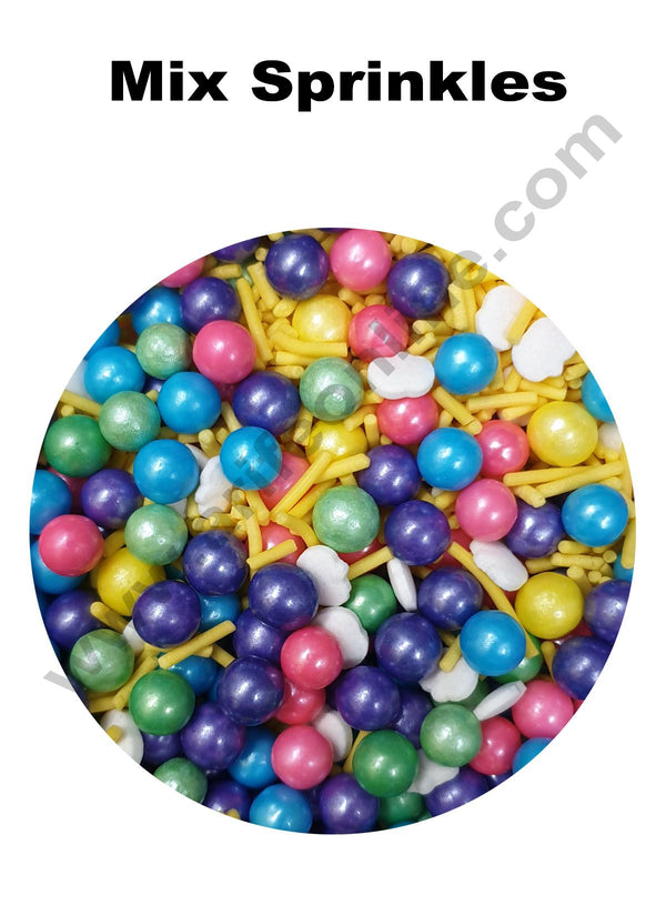 Cake Decor Sugar Candy - Fancy Sprinkles Yellow Vermicelli Mix Ball