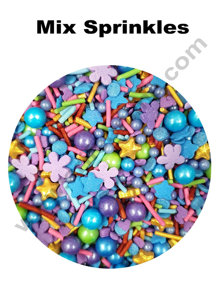 Cake Decor Sugar Candy - Fancy Sprinkles Mix Vermicelli Mix Ball and Mix Disc