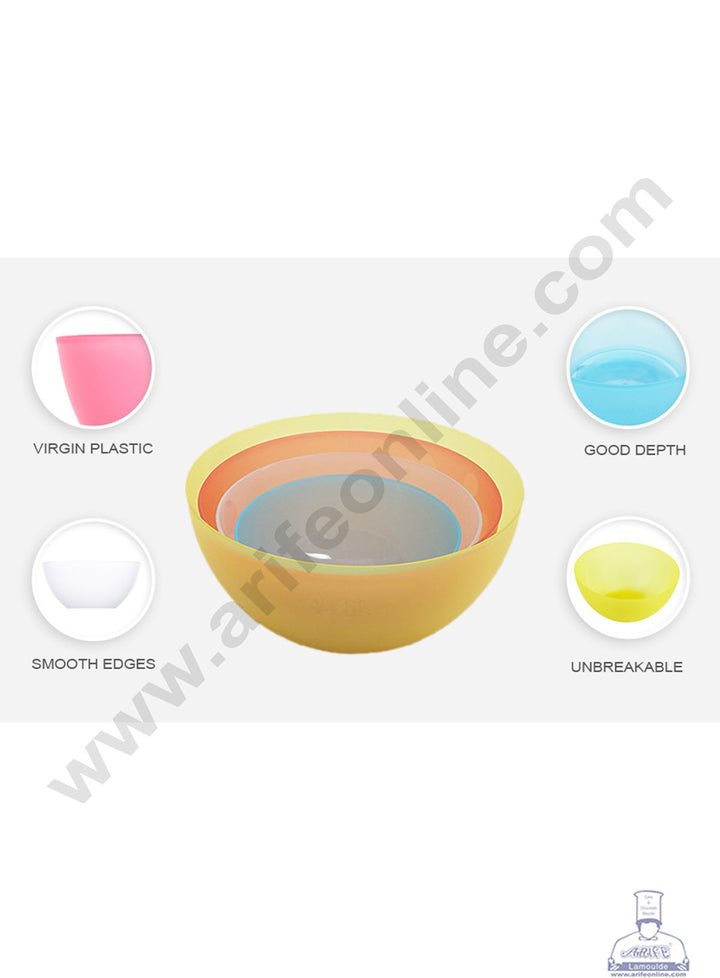 Cake Decor Plastic Mixing Bowl - Multicolor - Medium ( 20 x 20 x 10 )