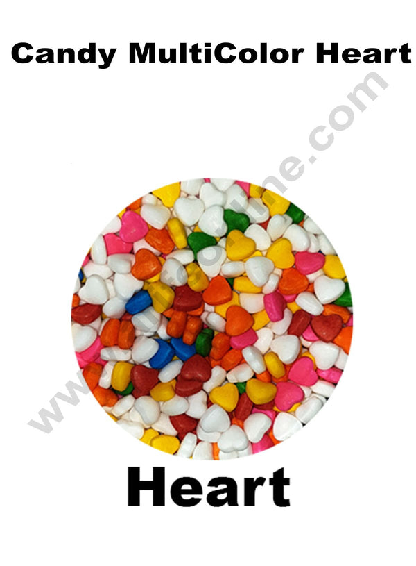 Cake Decor Sugar Candy - Heart Multi Color Candy