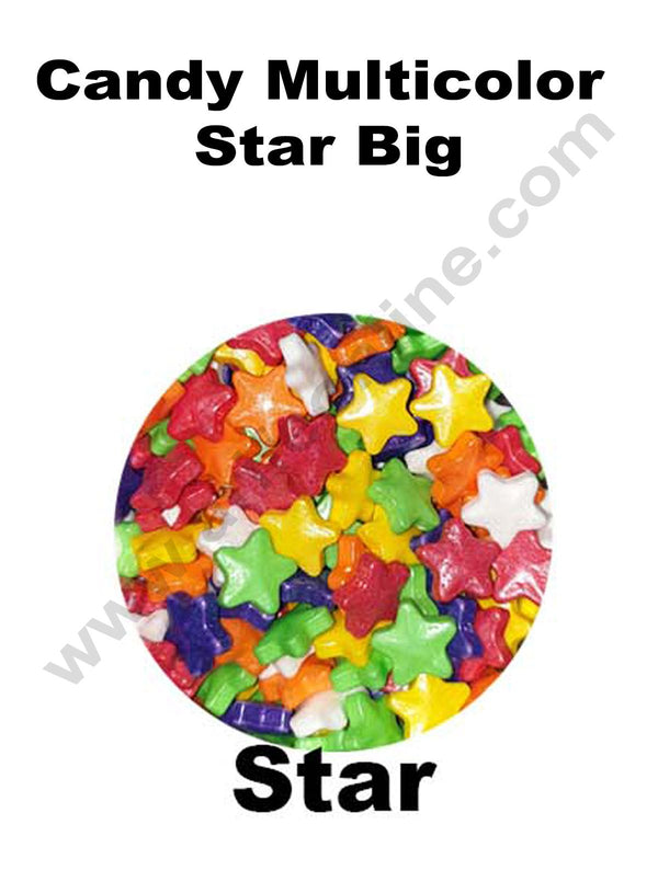 Cake Decor Sugar Candy - Star Big Multi Color Candy