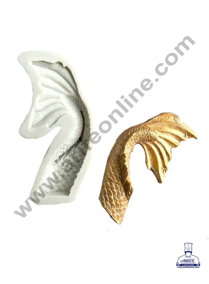 Cake Decor Silicone Curved Mermaid Fish Tail Fondant Marzipan Mould