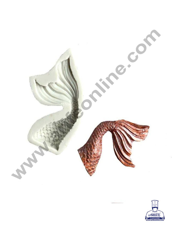 Cake Decor Silicone Curved Shape Mermaid Tail Fondant Marzipan Mould