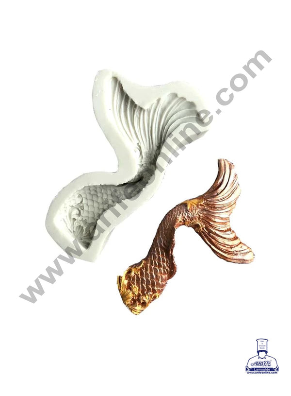 Cake Decor Silicone Curved Shape Mermaid Tail Fondant Marzipan Mould