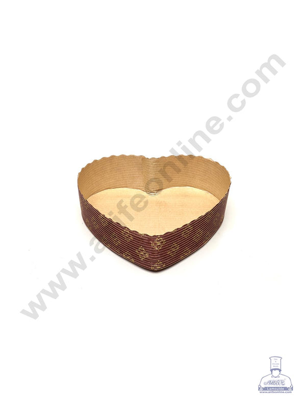 Novacart Bake & Serve Paper Baking Mould By Cake Decor - Heart Shaped Cake Mould 10 Pcs ( SBG9F-09014 )