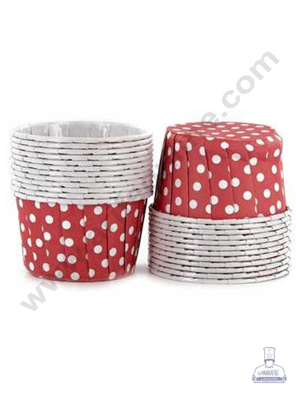 Novacart Bake & Serve Paper Baking Mould By Cake Decor - Red Cupcake Mould 100 Pcs