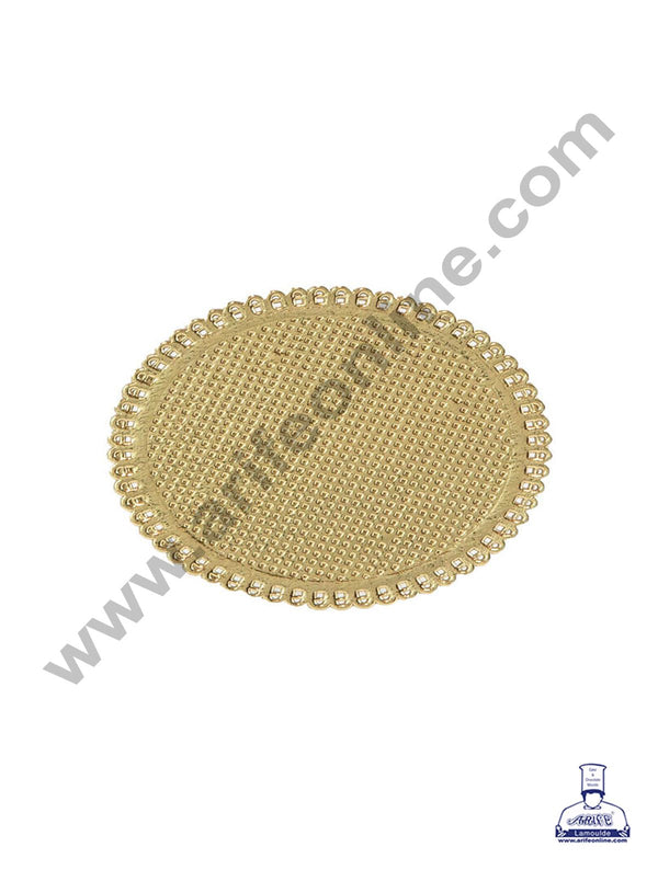 Novacart Oval Shape Pastry Base - Gold 50 Pcs Pack