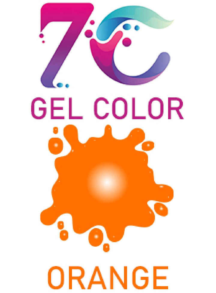 7C Edible Gel Color Food Colouring for Icing, Cakes Decor, Baking, Fondant Colours - Orange