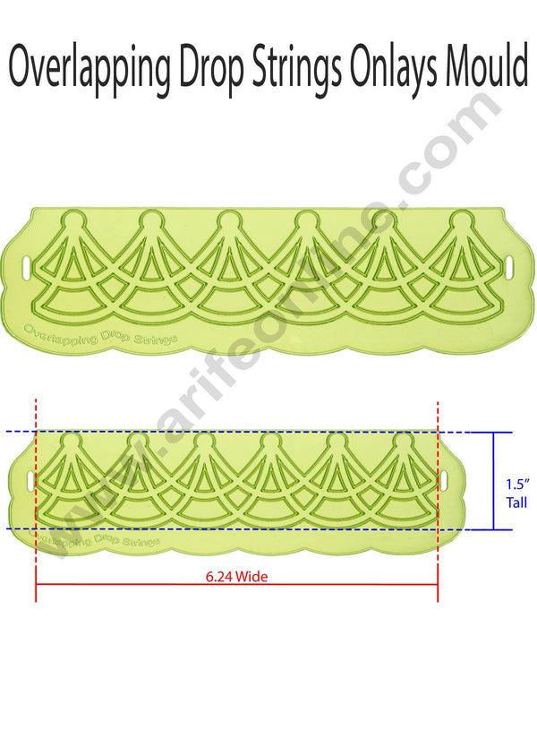 Overlapping Drop Strings Pattern Impression Onlays Moulds