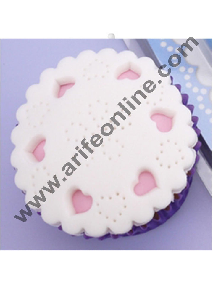 Cake Decor 8Pcs Cupcake Mold Wedding Decoration Cookie Cutter Fondant Lace Mold Impress Pattern Creator