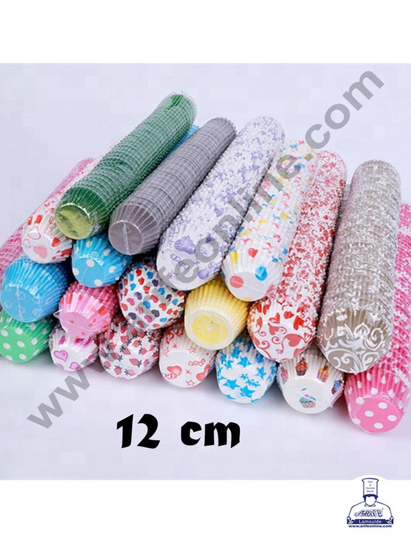 Cake Decor 12 cm Cupcake Liner Baking Cups Cupcake Mold Paper Muffin Random 1000 Pcs (Single/Assorted Color/Prints)