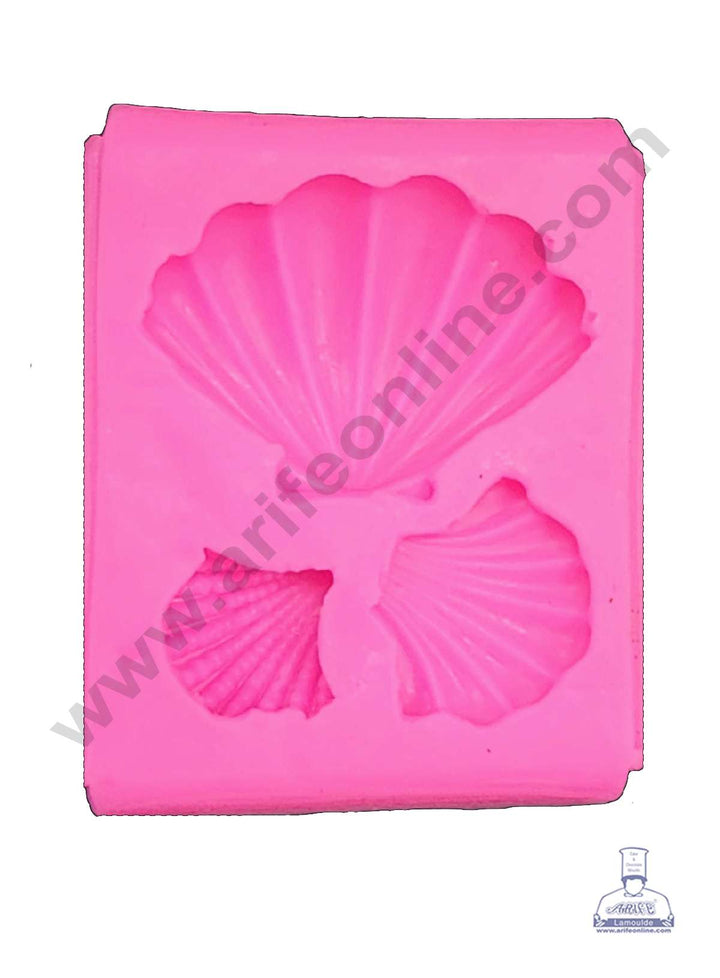 Cake Decor Silicone 3 Cavity Sea Shape Pink Fondant Marzipan Mould