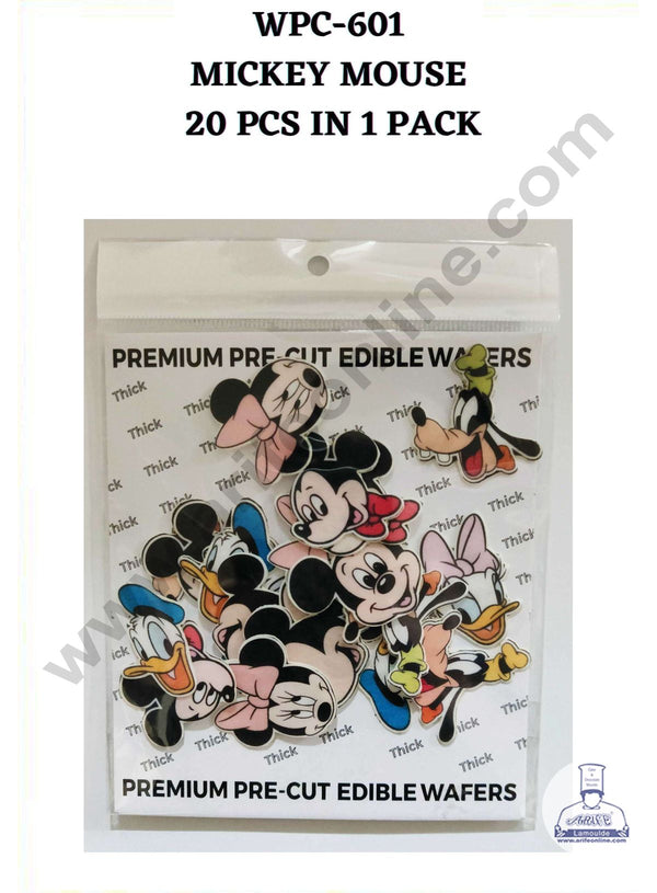 Cake Decor Edible Pre Cut Wafer Paper - Mickey Mouse Cake Topper - (Set of 20pcs) WPC-601