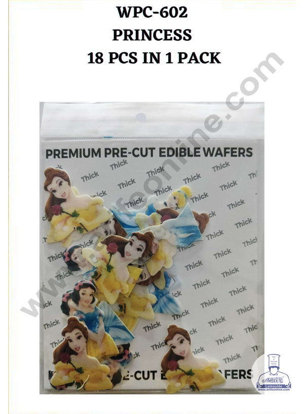 Cake Decor Edible Pre Cut Wafer Paper - Princess Cake Topper - (Set of 18pcs) WPC-602
