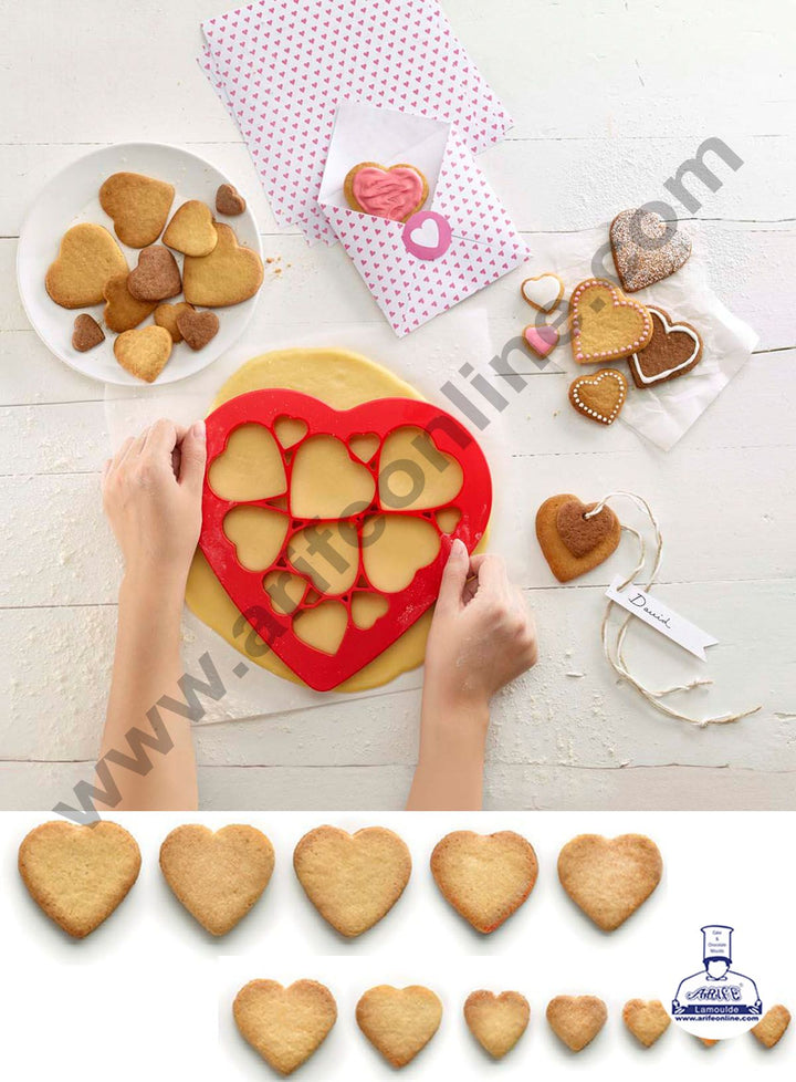 Cake Decor 1pc Cookies Puzzle Hearts Plastic Cookie Cutter Fondant Cutter Gumpaste Cutter