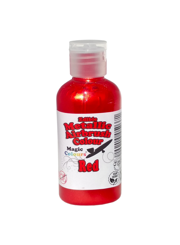 Magic Colours Edible Metallic Airbrush Colour- Red (55ml)