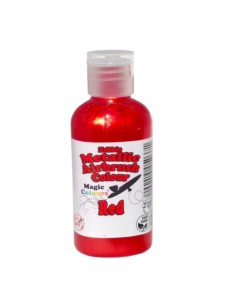 Magic Colours Edible Metallic Airbrush Colour- Red (55ml)