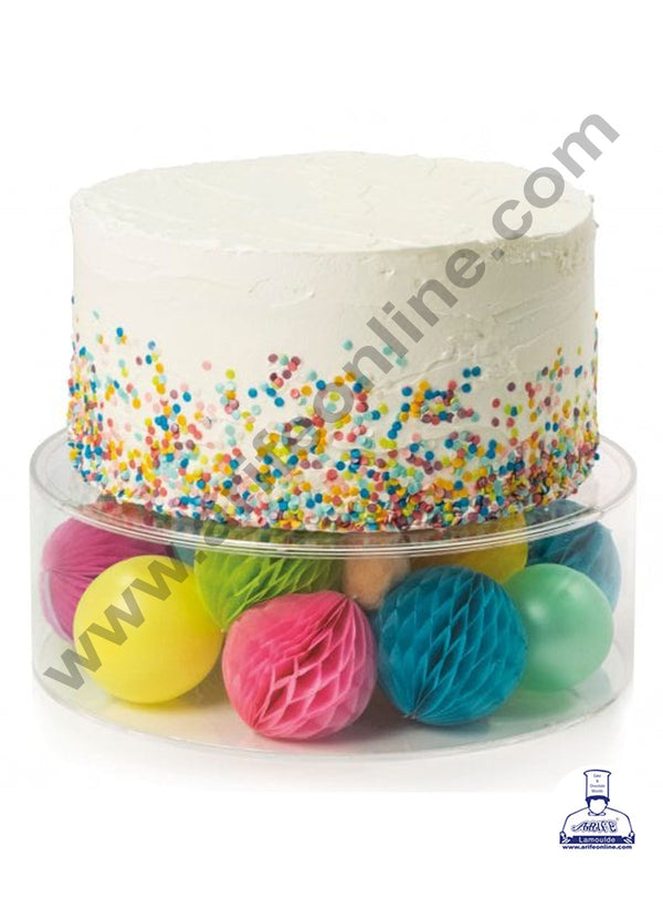 Cake Decor FILL-A-TIER 8" X 4" Clear Cake Display - ROUND