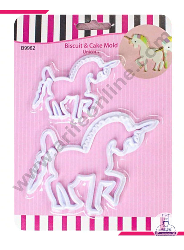 Cake Decor 2 Pieces Unicorn Plastic Cookie Cutter