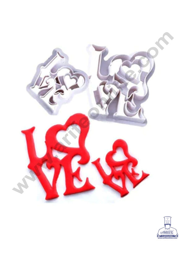 Cake Decor 2 Pieces Love Plastic Cookie Cutter