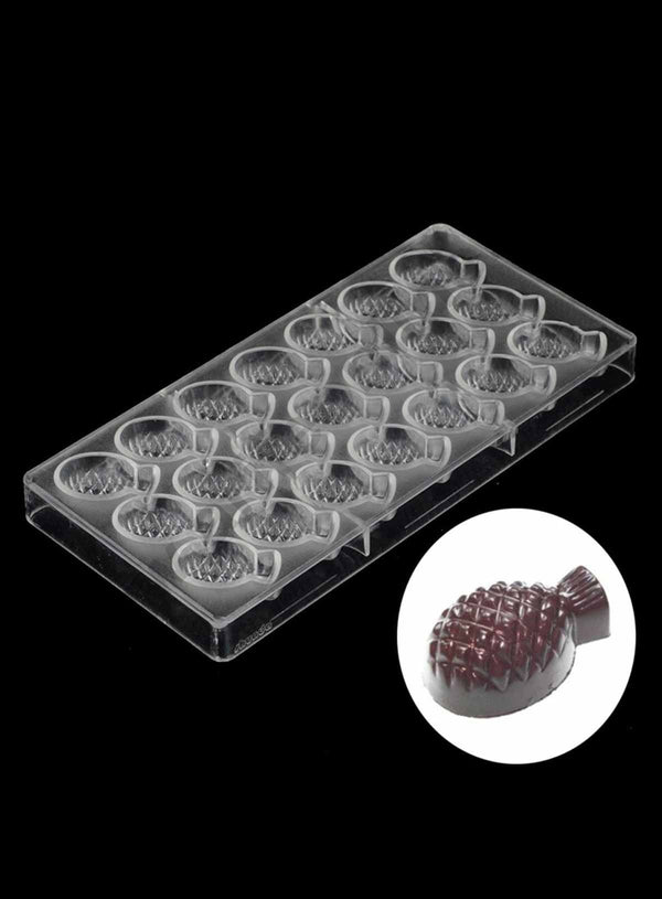 Cake Decor 21 Cavity Pineapple Shape Polycarbonate Chocolate Mould