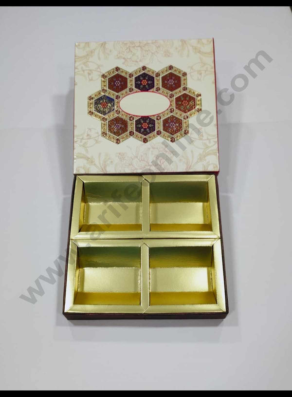 Cake Decor Diwali Boxes 9*9 Dry Fruit Boxes Chocolate Gift Sweet Box (SBBXD-60181D)