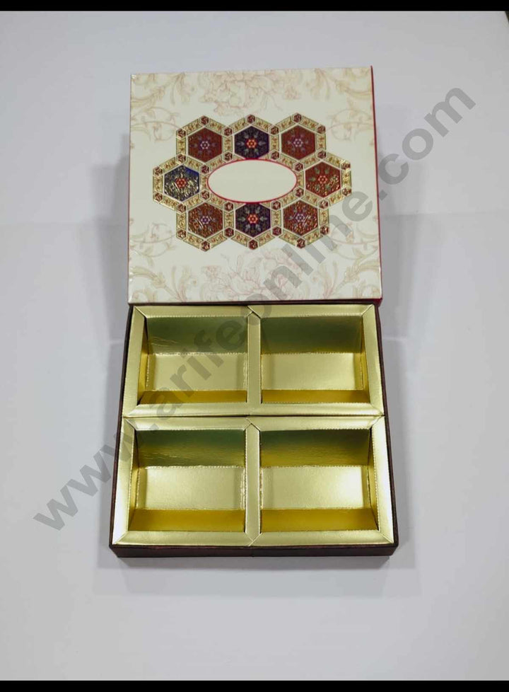 Cake Decor Diwali Boxes 9*9 Dry Fruit Boxes Chocolate Gift Sweet Box (SBBXD-60181D)