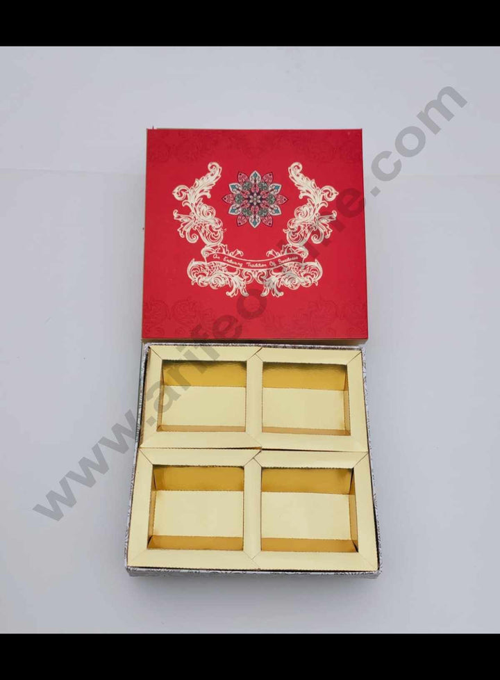 Cake Decor Diwali Boxes 8*8 Dry Fruit Boxes Chocolate Gift Sweet Box (SBBXD-6088D)