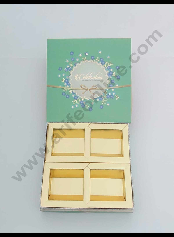 Cake Decor Diwali Boxes 8*8 Dry Fruit Boxes Chocolate Gift Sweet Box (SBBXD-6262D)