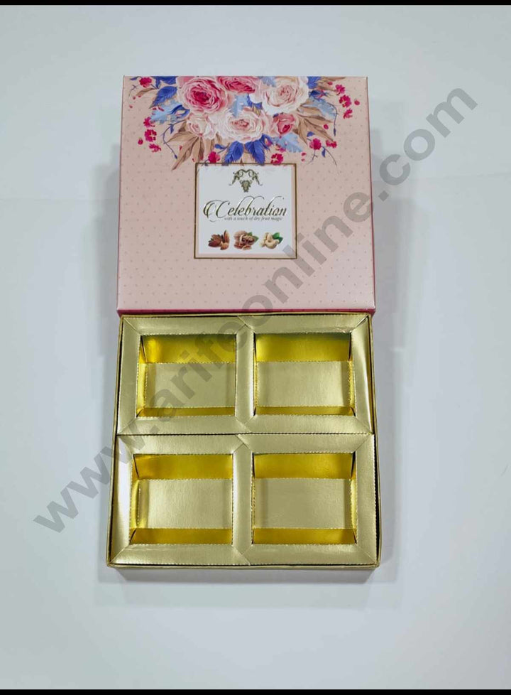 Cake Decor Diwali Boxes 8*8 Dry Fruit Boxes Chocolate Gift Sweet Box (SBBXD-6263D)