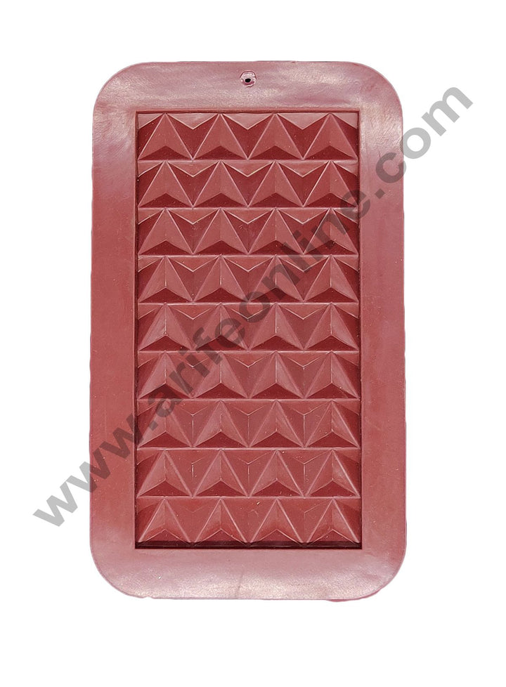 Cake Decor Silicon Triangle Bar Shape Design Brown Chocolate Mould, Ice Mould