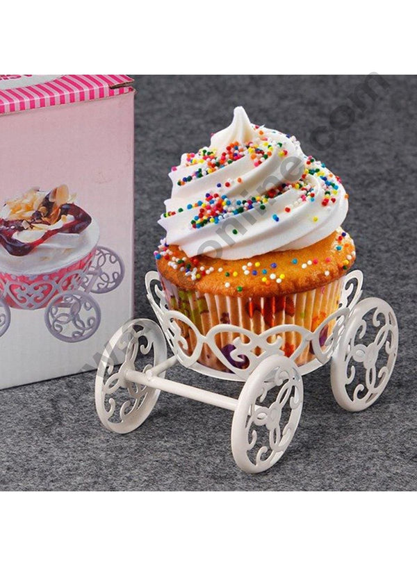 Cake Decor Metal Single Count Princess Carriage Cupcake Stand Holder Display