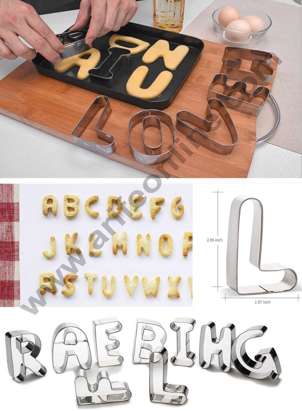 26 Pc Jumbo Alphabet Cookie Cutter