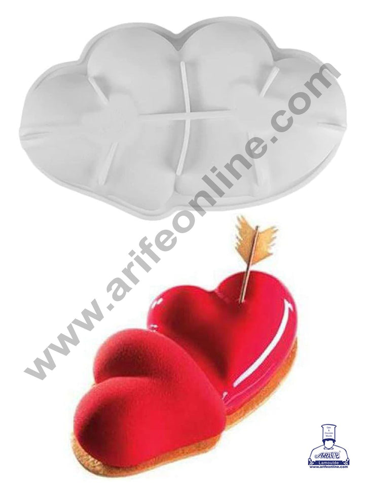 Cake Decor 2 Cavity Silicon 3D Diamond Heart Entremet Cake Mould Mousse Mold