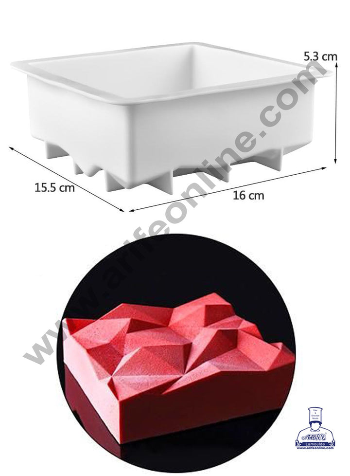 Cake Decor 3D Square Rock Shape Cake Molds Entremet Cake Mould Mousse Mold