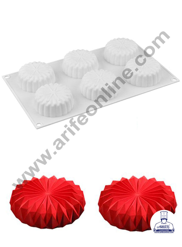 Cake Decor 3D 6 Cavity Spiral Geometric Muffin Molds Entremet Cake Mould Mousse Mold