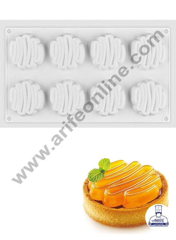 Cake Decor 3D 8 Cavity Spiral Shape Garnishing Cake Molds Entremet Cake Mould Mousse Mold