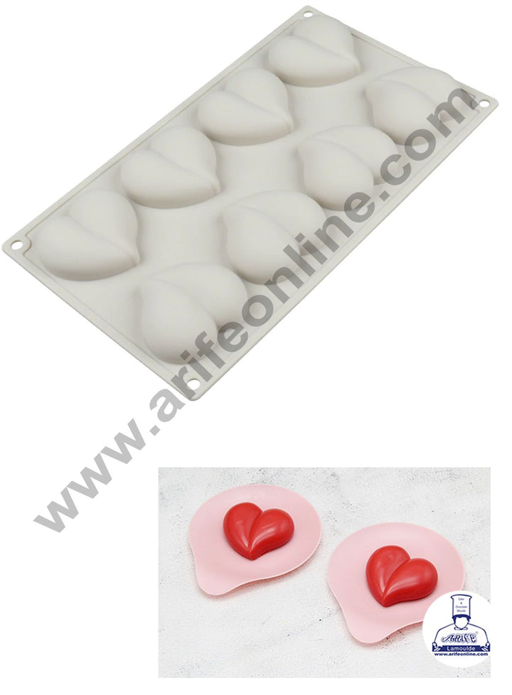 Cake Decor Silicon 8 Cavity Heart Mousse Entremet Cake Mould Mousse Mold SBSM-510