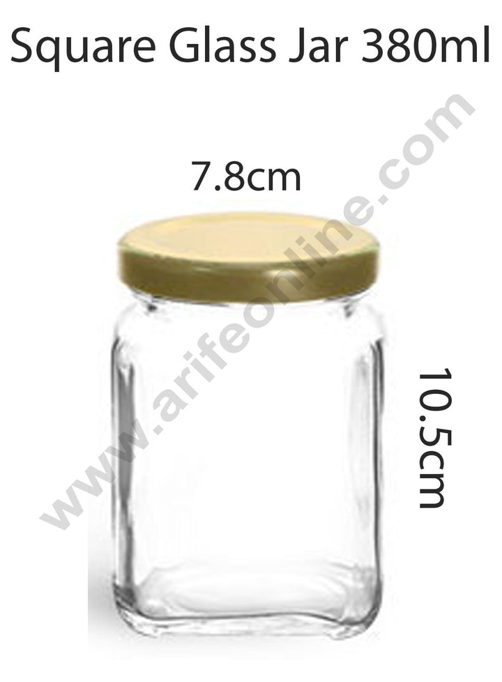 Cake Decor Square Glass Jars