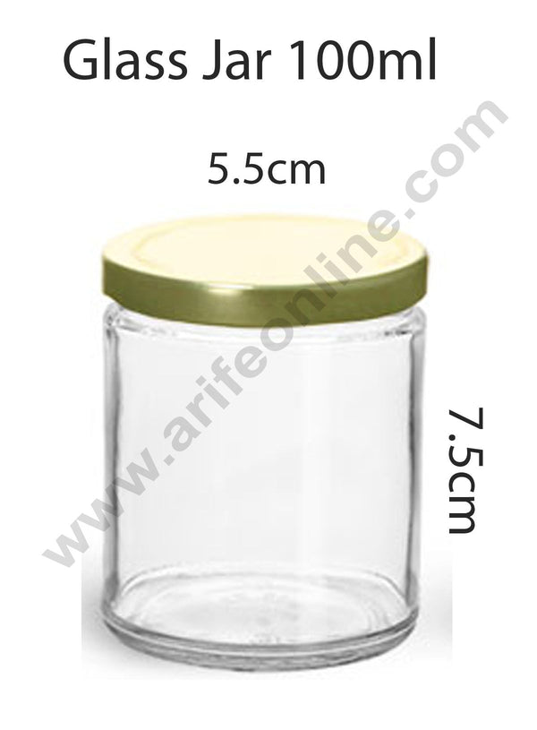 Cake Decor Circle Round Glass Jars