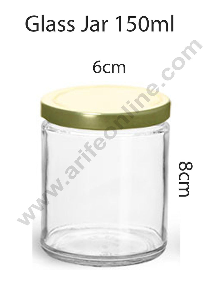 Cake Decor Circle Round Glass Jars