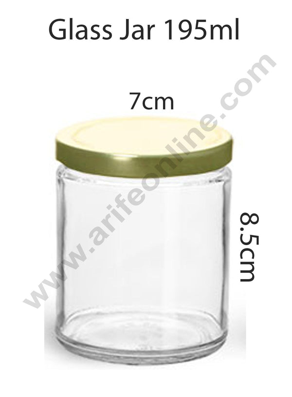 Cake Decor Circle Round Glass Jars