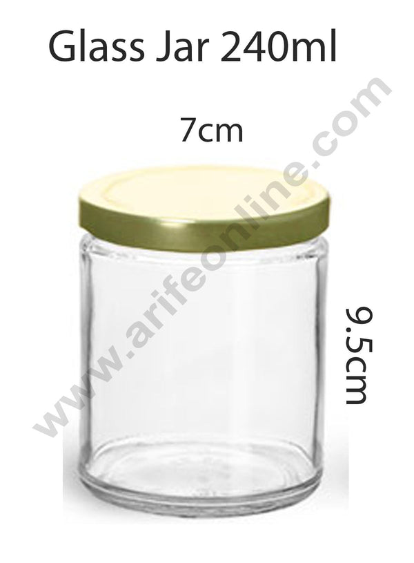 Cake Decor Circle Round Glass Jars