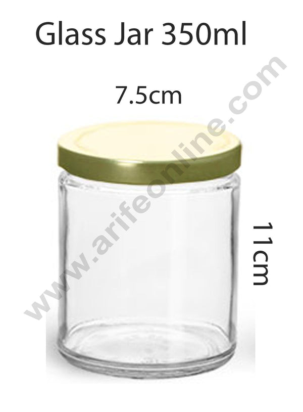 Cake Decor Circle Round Glass Jars