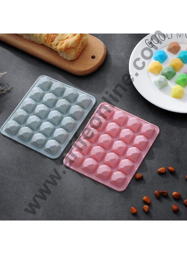 Cake Decor 20 Cavity Silicone Chocolate Mould Diamond Shape Silicon Jelly Candy Mould