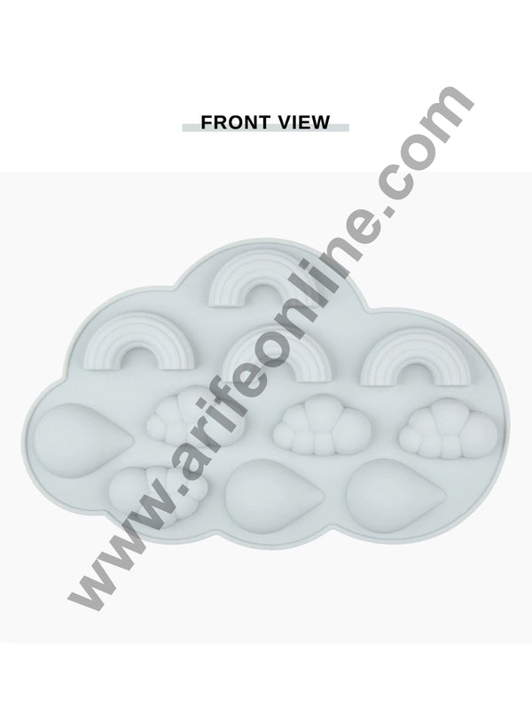 Cake Decor 11 Cavity Chocolate Mould Silicone Rainbow Cloud and Drop Silicon Jelly Candy Mould